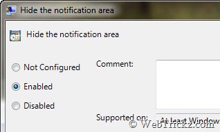 Select Enabled button