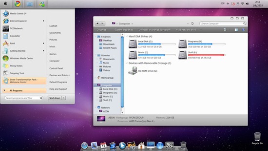 Snow Transformation Pack for Windows Vista/7