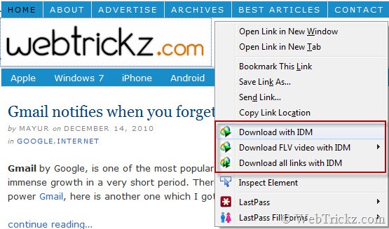 IDM_browser context menu