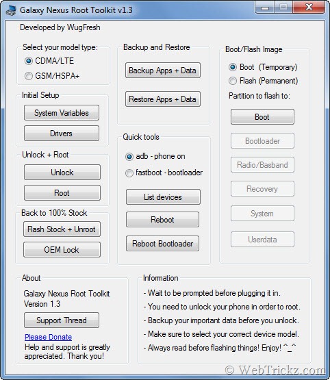 Galaxy Nexus Root Toolkit 