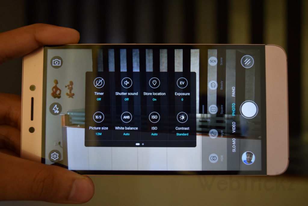 LeEco Le 2 Camera UI