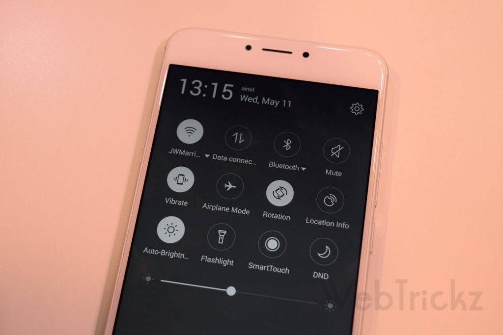Meizu M3 Note quick settings