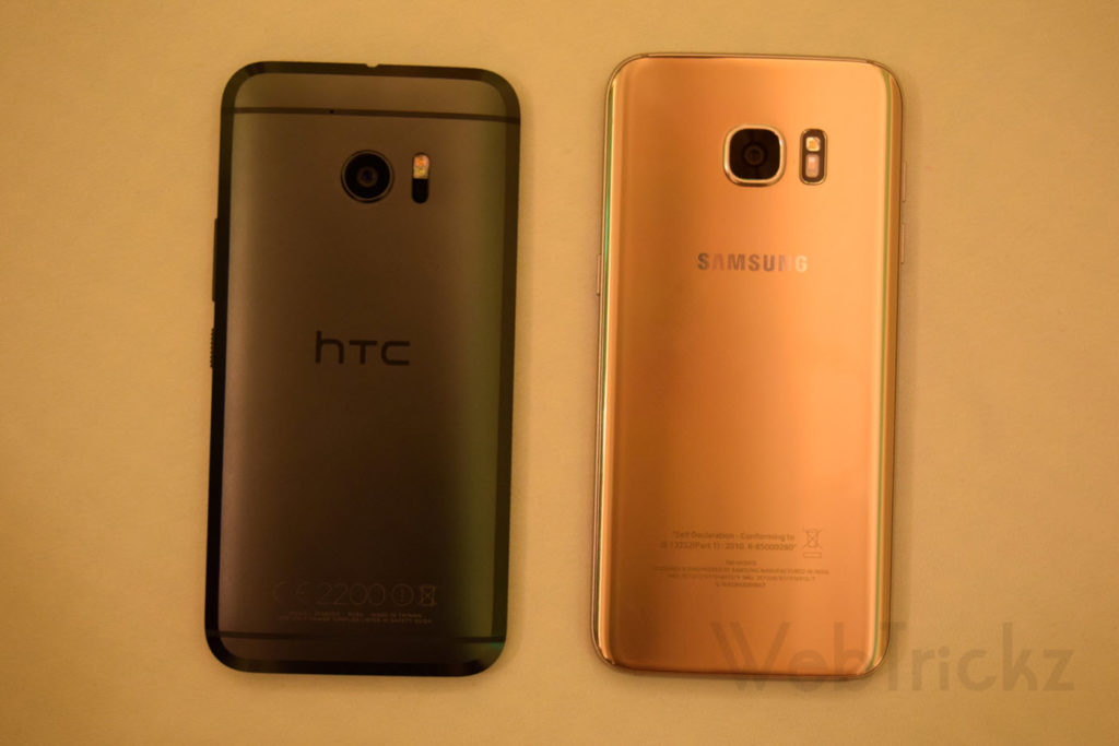 HTC 10 vs Samsung Galaxy S7 edge_back view