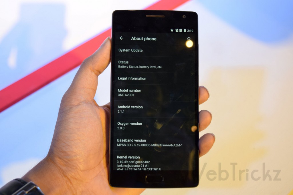 OnePlus 2 About Phone
