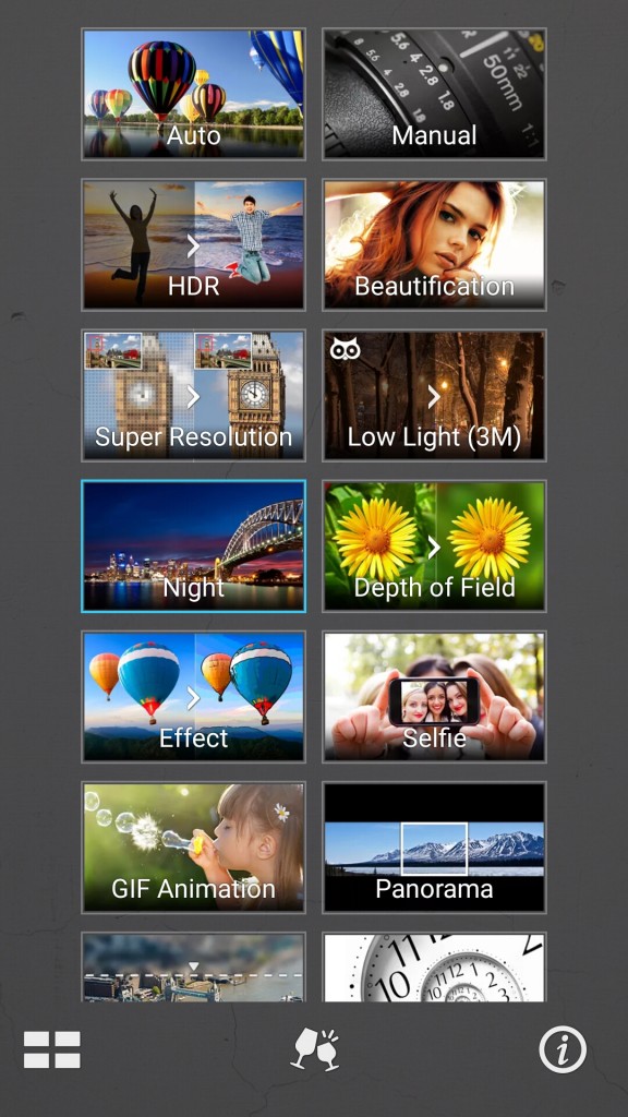 zenfone 2 deluxe camera modes