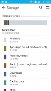 zenfone 2 deluxe storage space