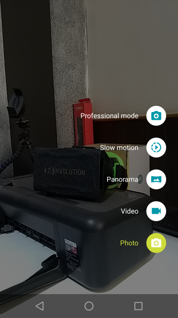 Moto G5 Plus professional mode
