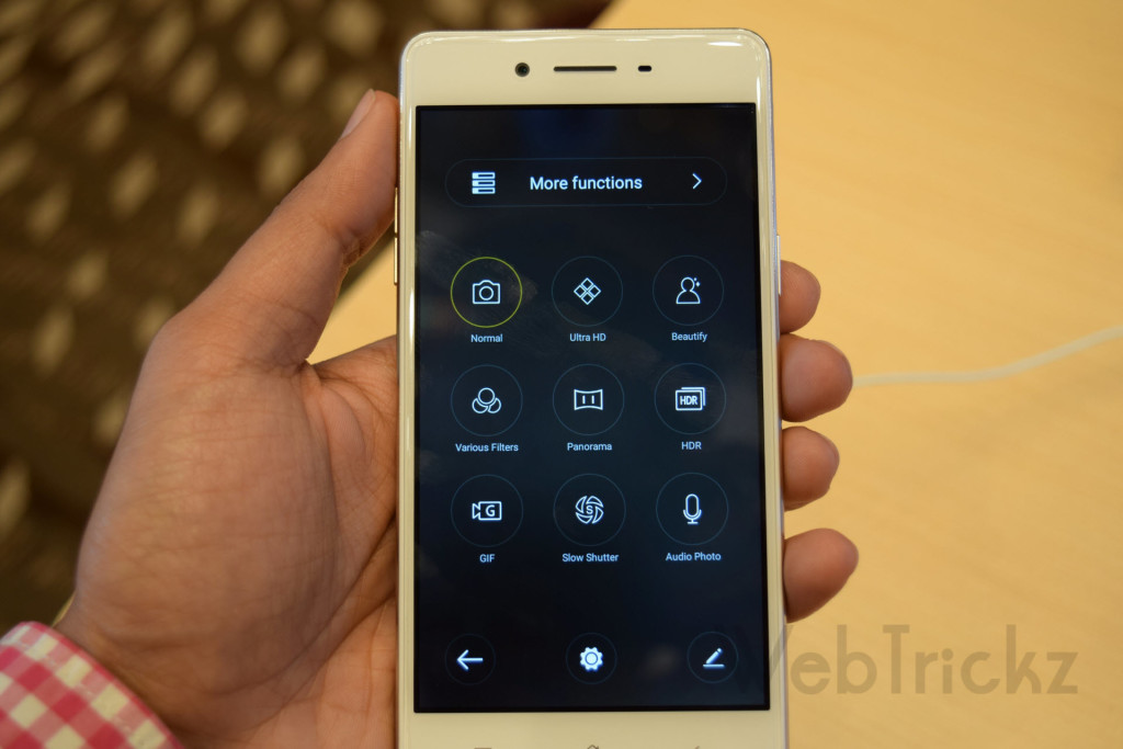 Camera options Oppo F1