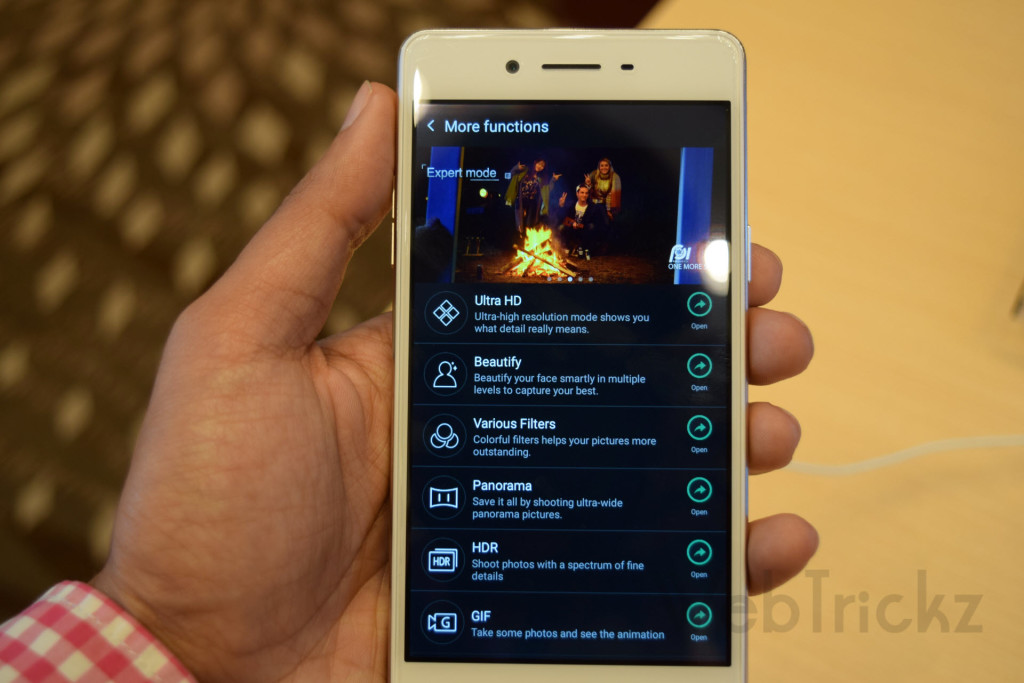 Camera modes Oppo F1