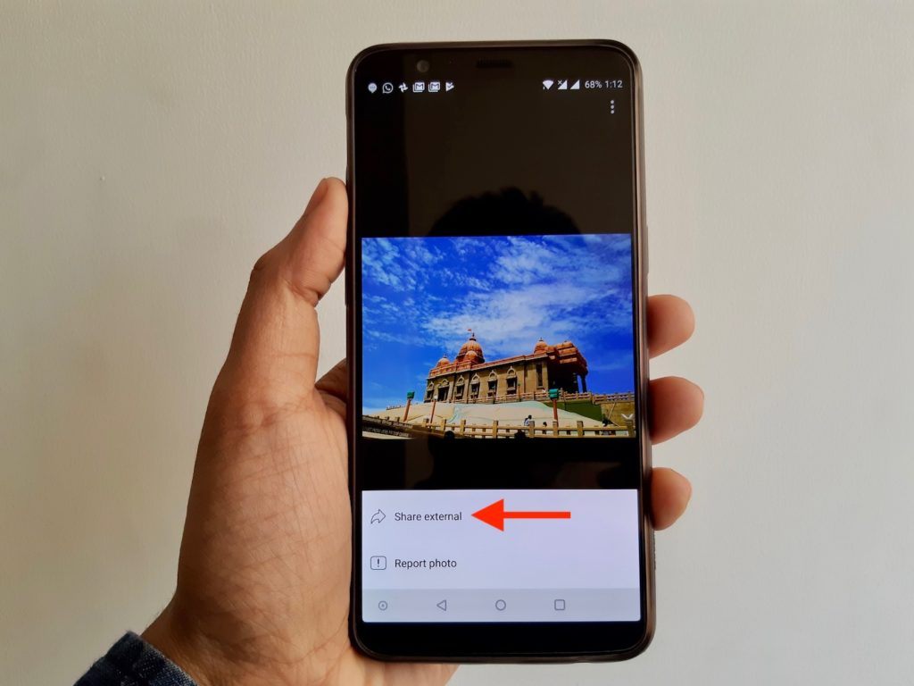 save photos in facebook app for android