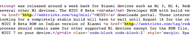 Internal links with HTTP