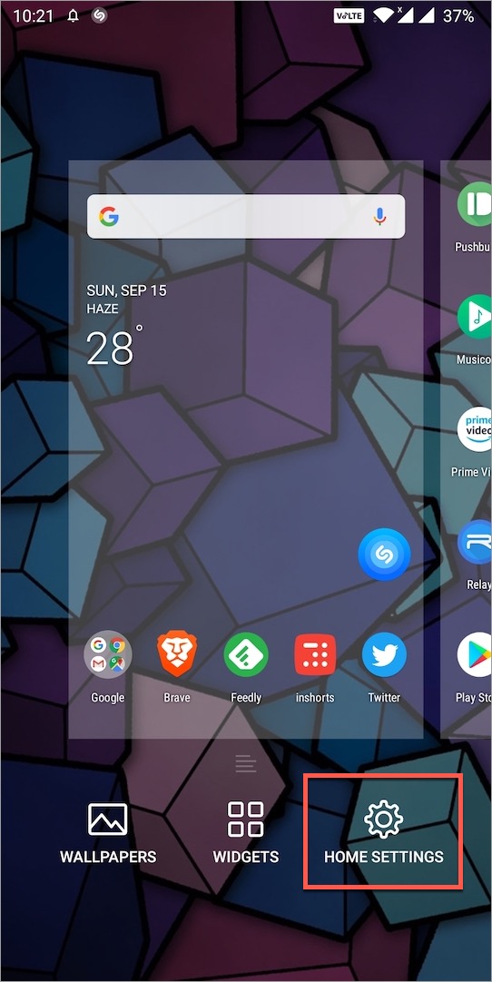 oneplus launcher settings