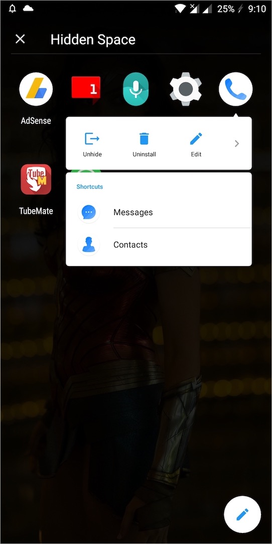 unhide apps in oneplus