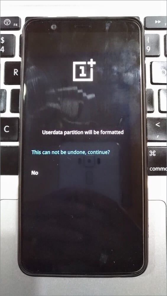 format userdata on oneplus