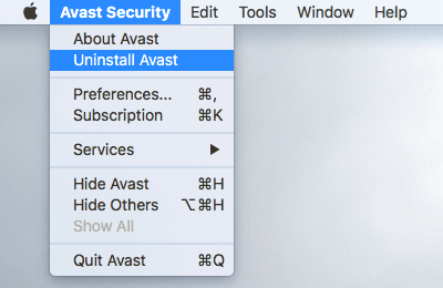how to uninstall avast on mac