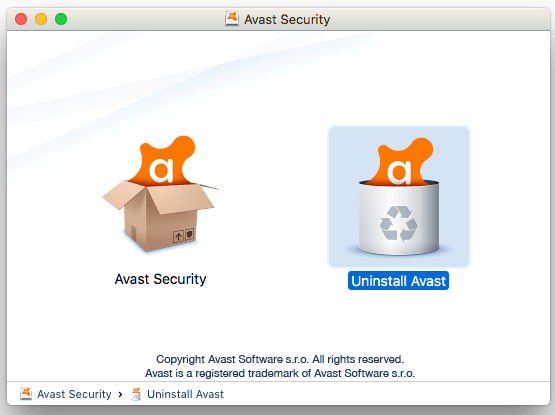 uninstaller to uninstall avast security on mac os