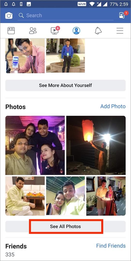 see all photos on facebook app