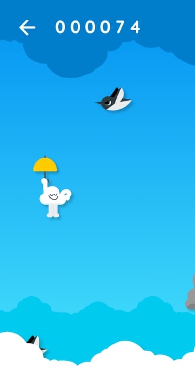 falling cloud game in google search