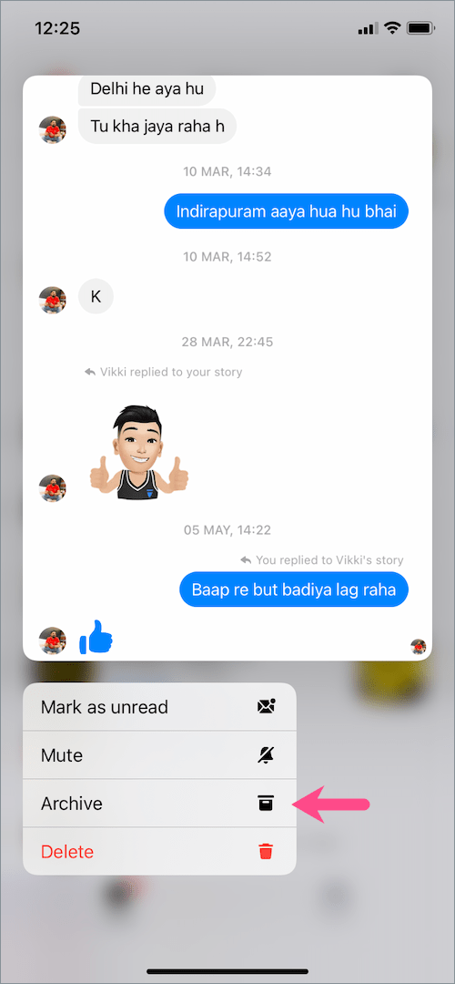 how to archive a chat on messenger 2021