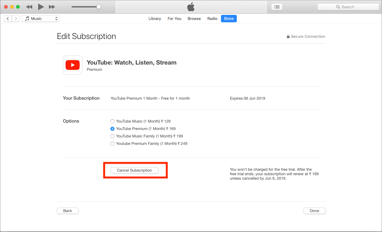 edit youtube subscription from itunes 