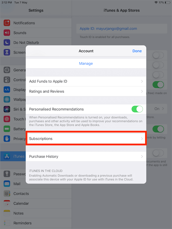 iphone and ipad subscriptions