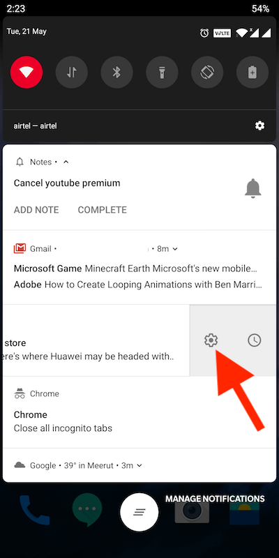 manage notifications in android