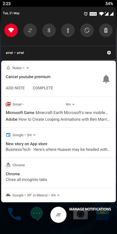 google new story notification