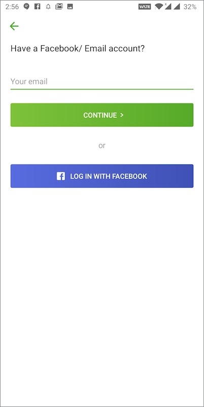 enter email address in hotstar