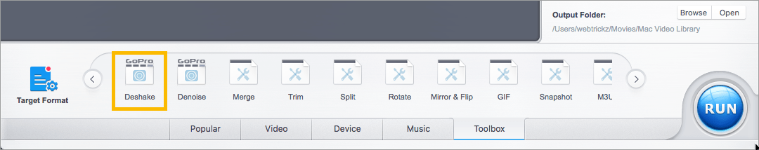 deshake videoproc