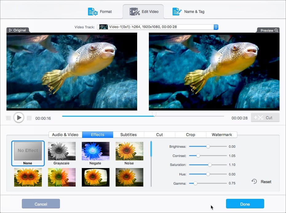 add effects to video