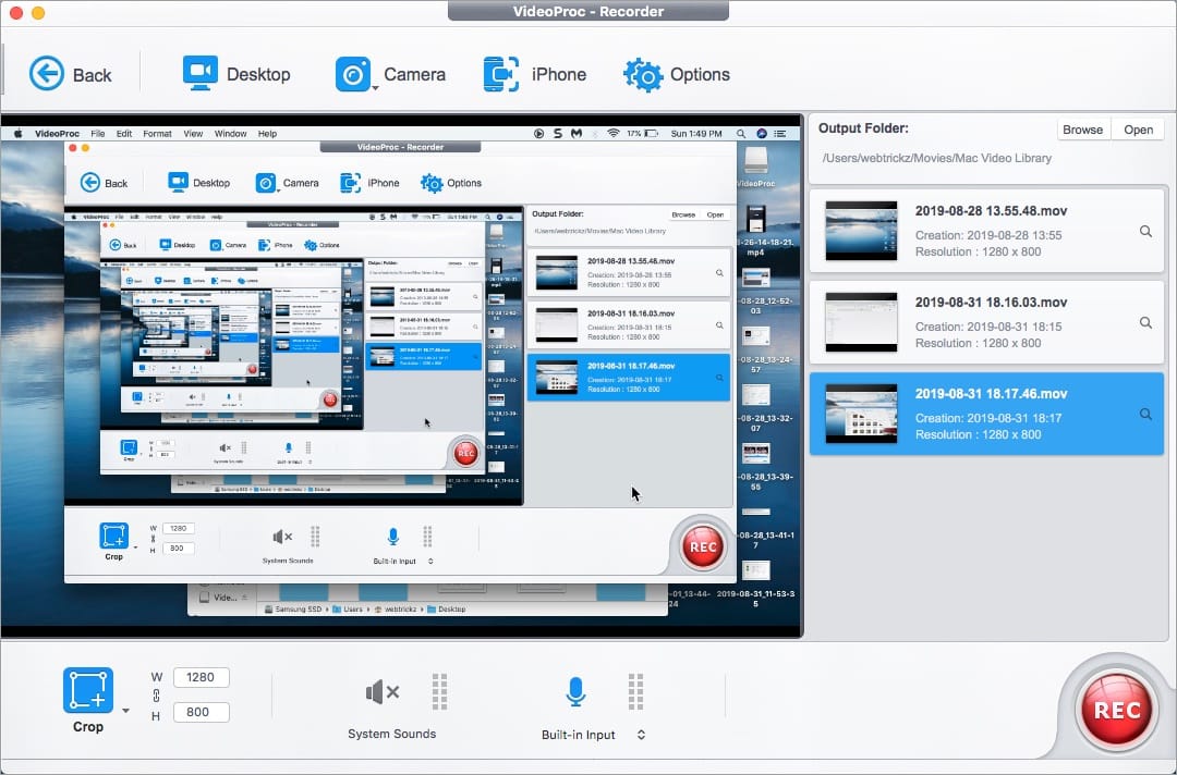 videoproc recorder