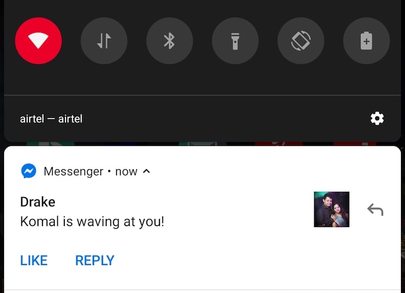 messenger wave notification