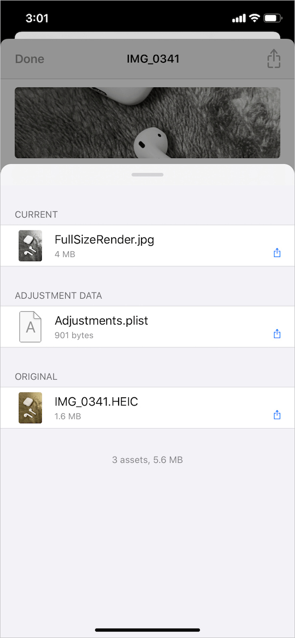 view photo edit history