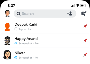 conversations pinned on snapchat for iphone