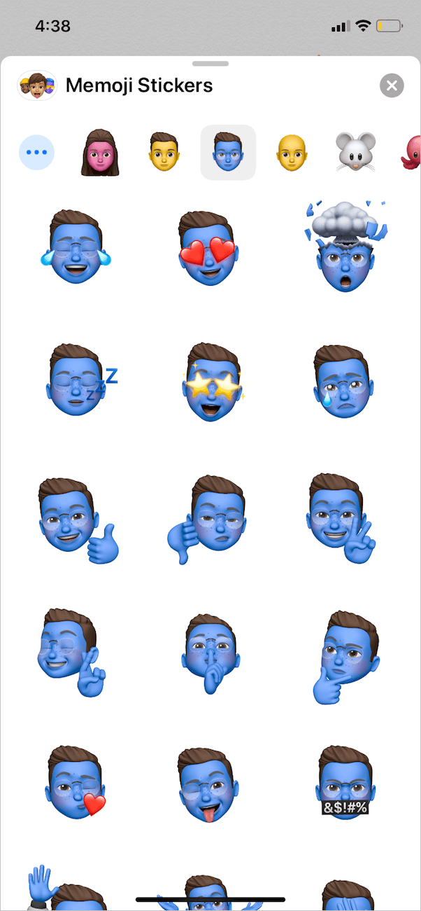 view all the memoji stickers