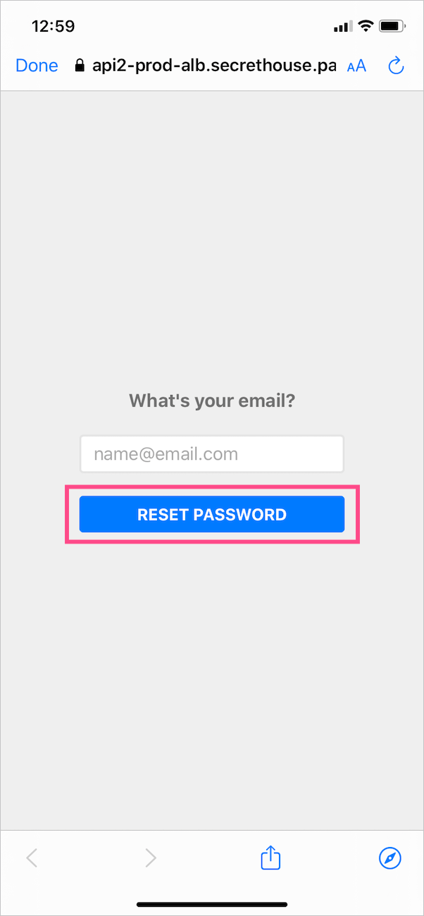 how to reset houseparty password