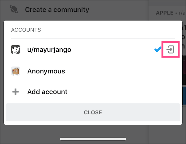 how to log out of reddit app on iphone