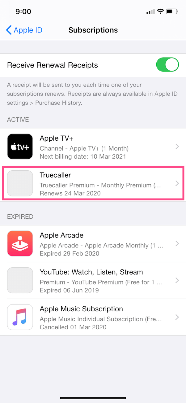 manage subscriptions on iphone