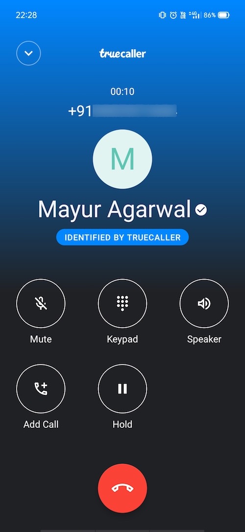 truecaller not showing call recording option
