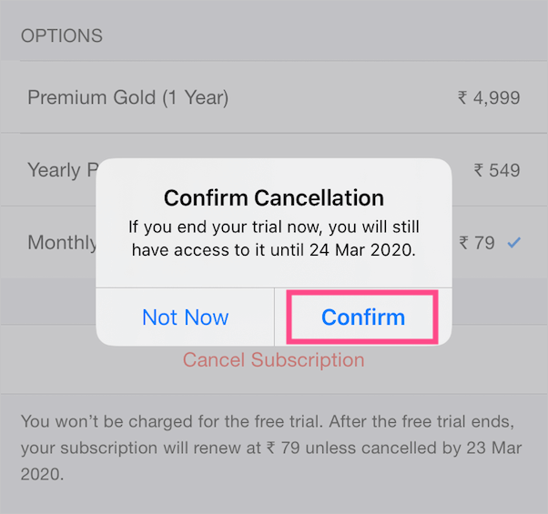 cancel truecaller premium membership