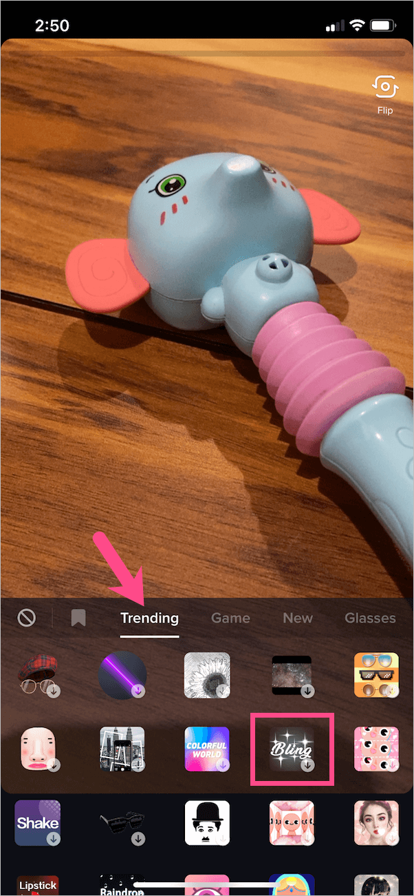 find bling effect on tiktok