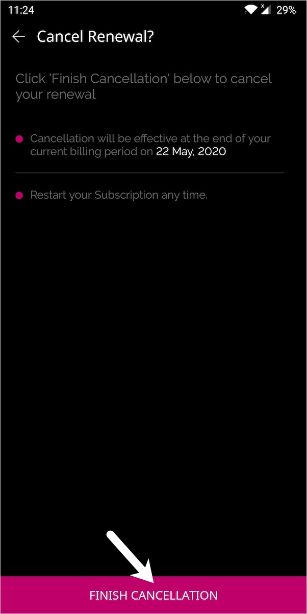cancel zee5 premium subscription on android phone