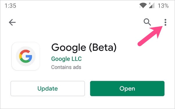 google app on play store