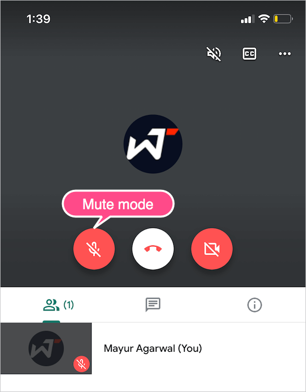 how to mute on google meet