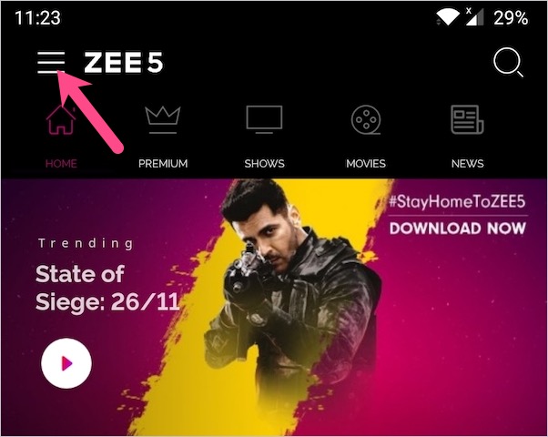 zee5 android app