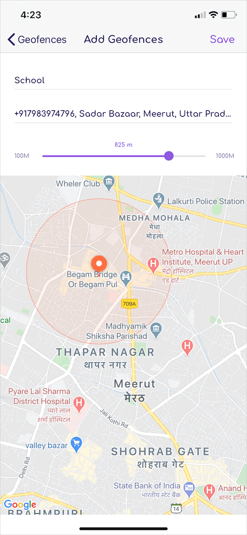 geofence in famisafe
