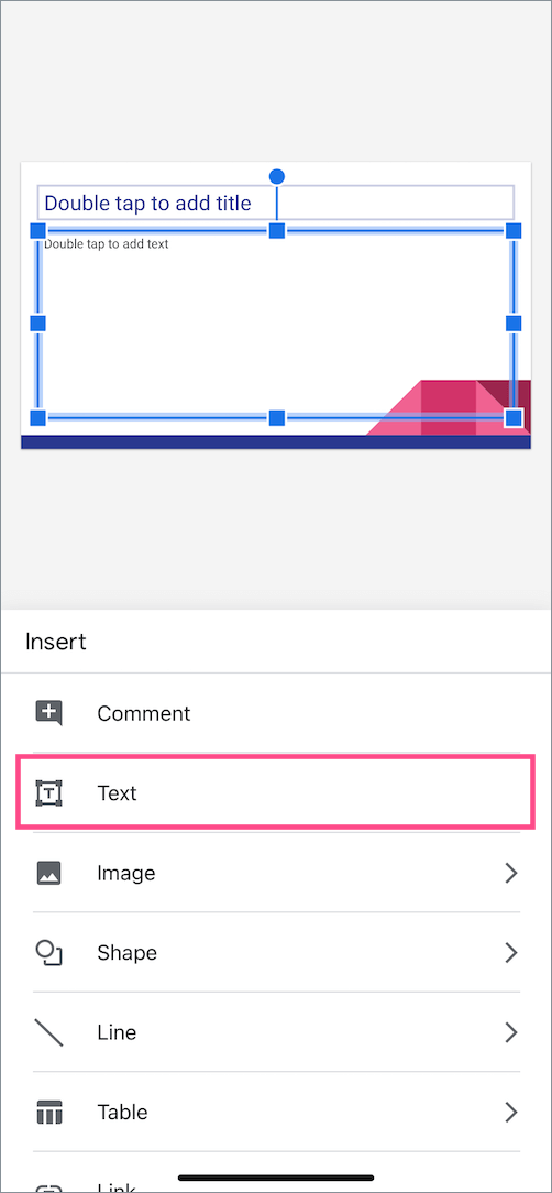 insert text into google slide