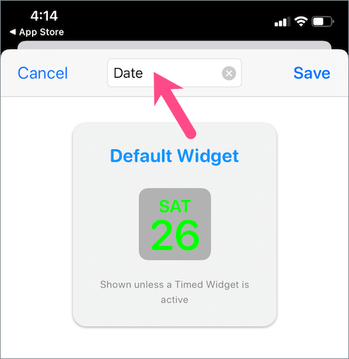 rename widgetsmith widget