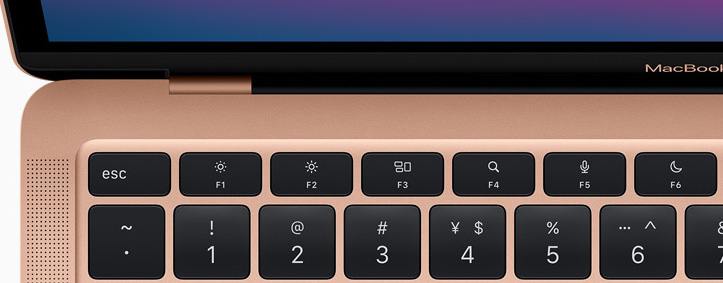 Spotlight, Dictation, and Do Not Disturb functions keys on new m1 macbook air
