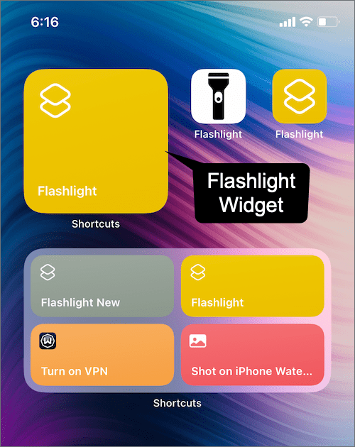 get flashlight widget on iPhone 12